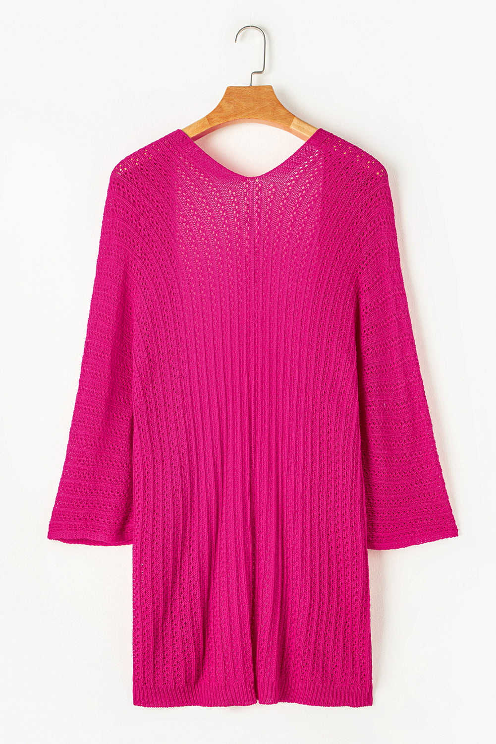 Rose ausgehöhlte armbinde ärmel stricken strickjacke