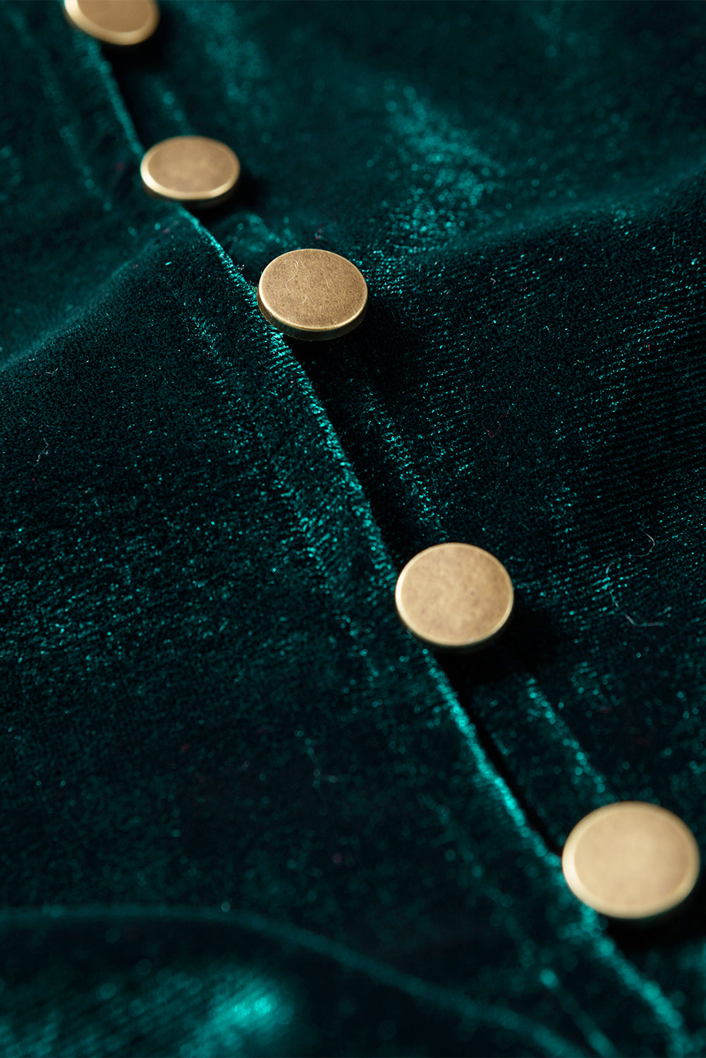 Skobeloff minikleid aus samt mit geraffter knopfleiste