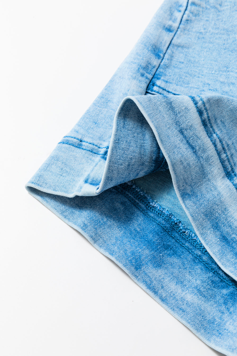 Beau blau spaghettiträger denim-romper mit gürtel
