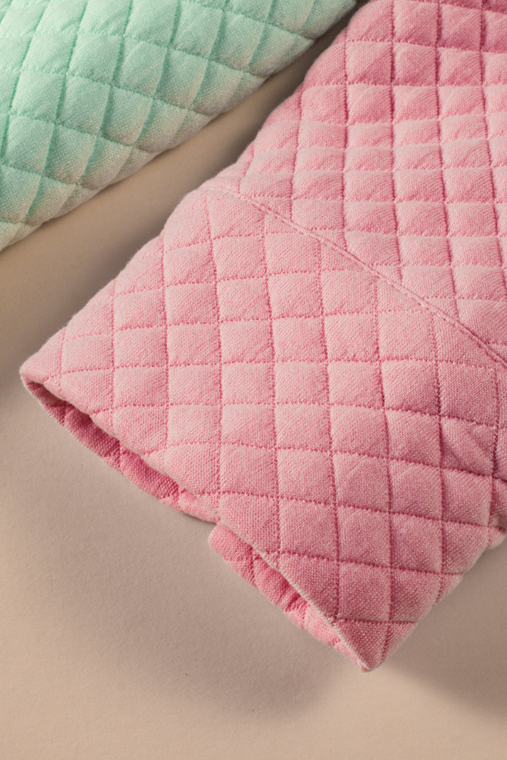 Grüne farbe block patchwork klappe tasche gesteppt jacke