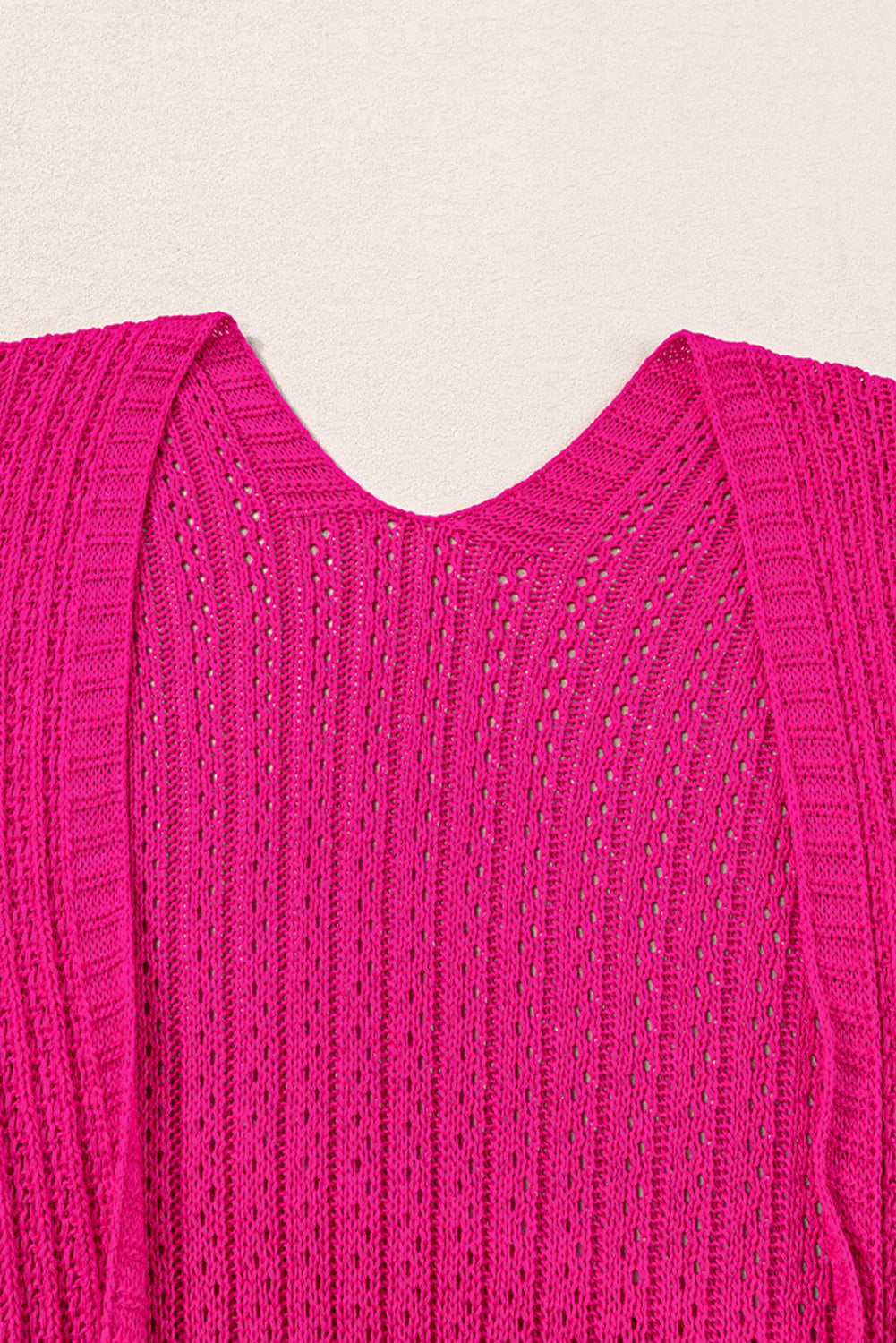 Rose ausgehöhlte armbinde ärmel stricken strickjacke