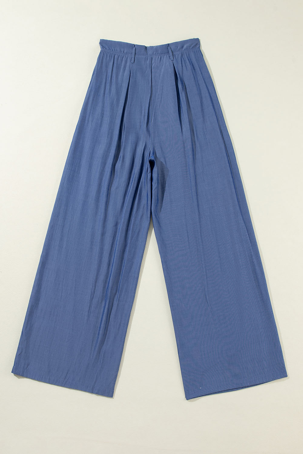 Wild wind belted frilly taille wide leg loose pants