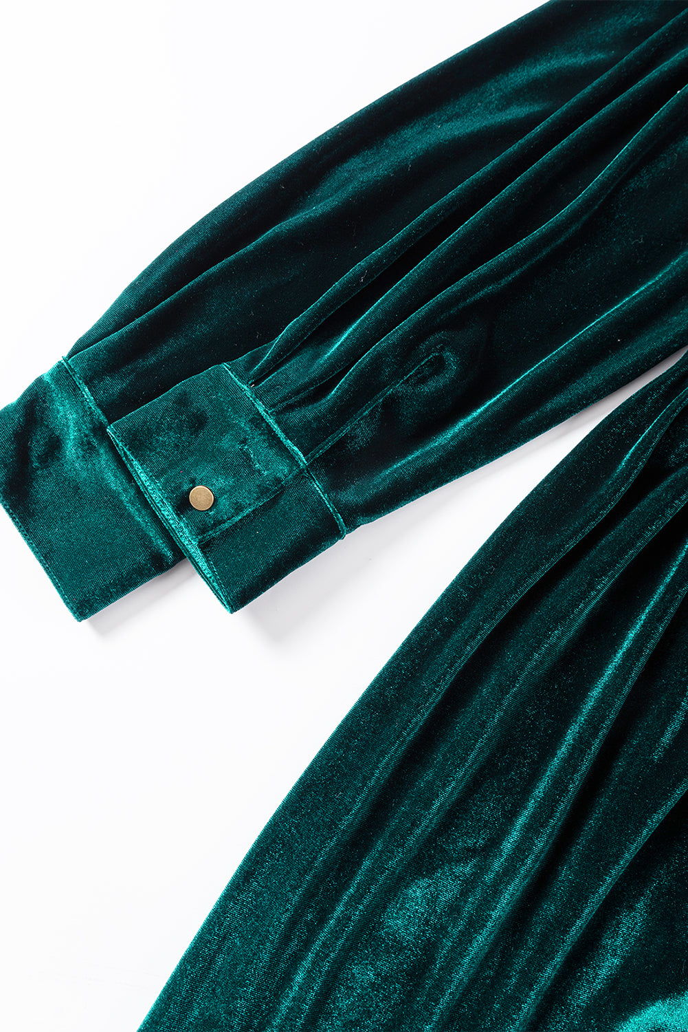 Skobeloff minikleid aus samt mit geraffter knopfleiste