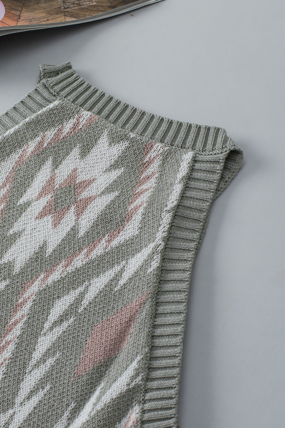 Laurel green western tribal aztekenmuster pullover tank stricken