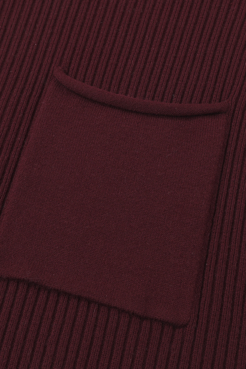 Mineral red patch pocket ribbed knit short sleeve pullover