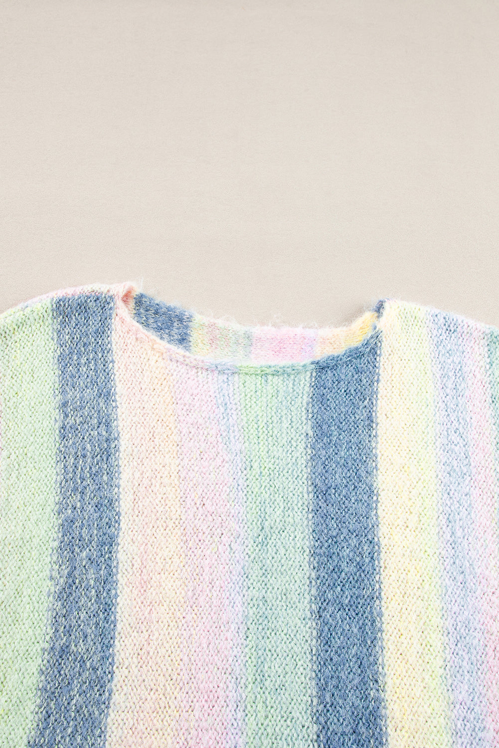 Lila farbe block fransen drop shoulder tunika pullover