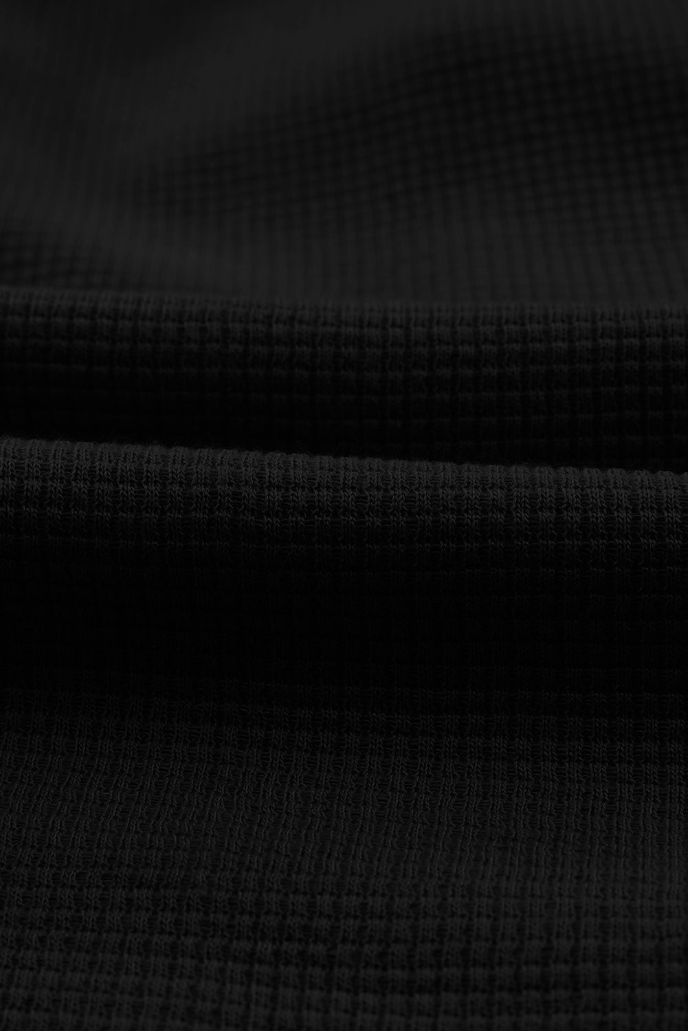 Schwarze waffelstruktur cargo-taschen-jogger-hose