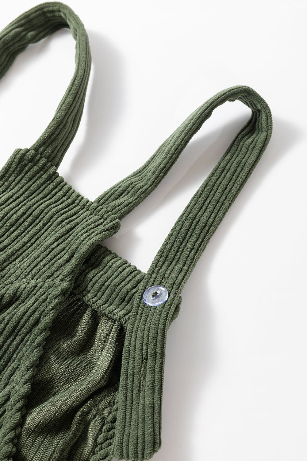 Dschungel grün solid pocketed loose fit kord overall