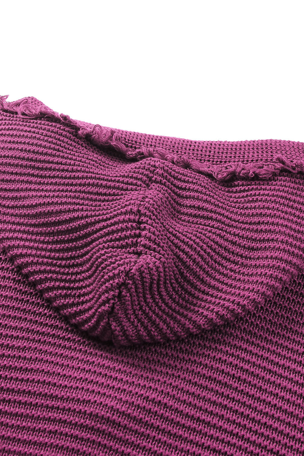 Kapuzenpullover mit v-ausschnitt und gerippter schulterpartie