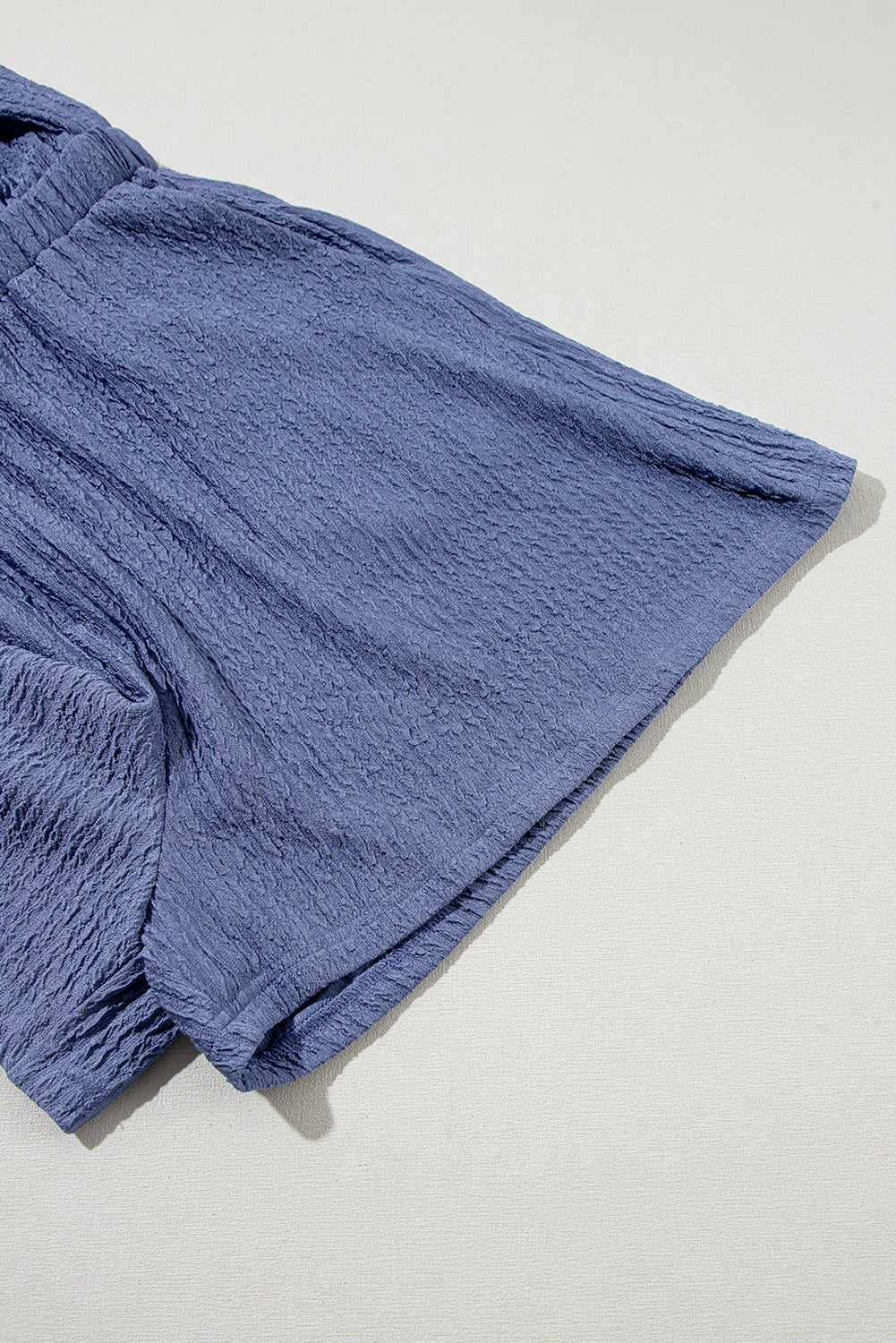 Bluing knot zurück hohen hals crinkle strukturierte romper