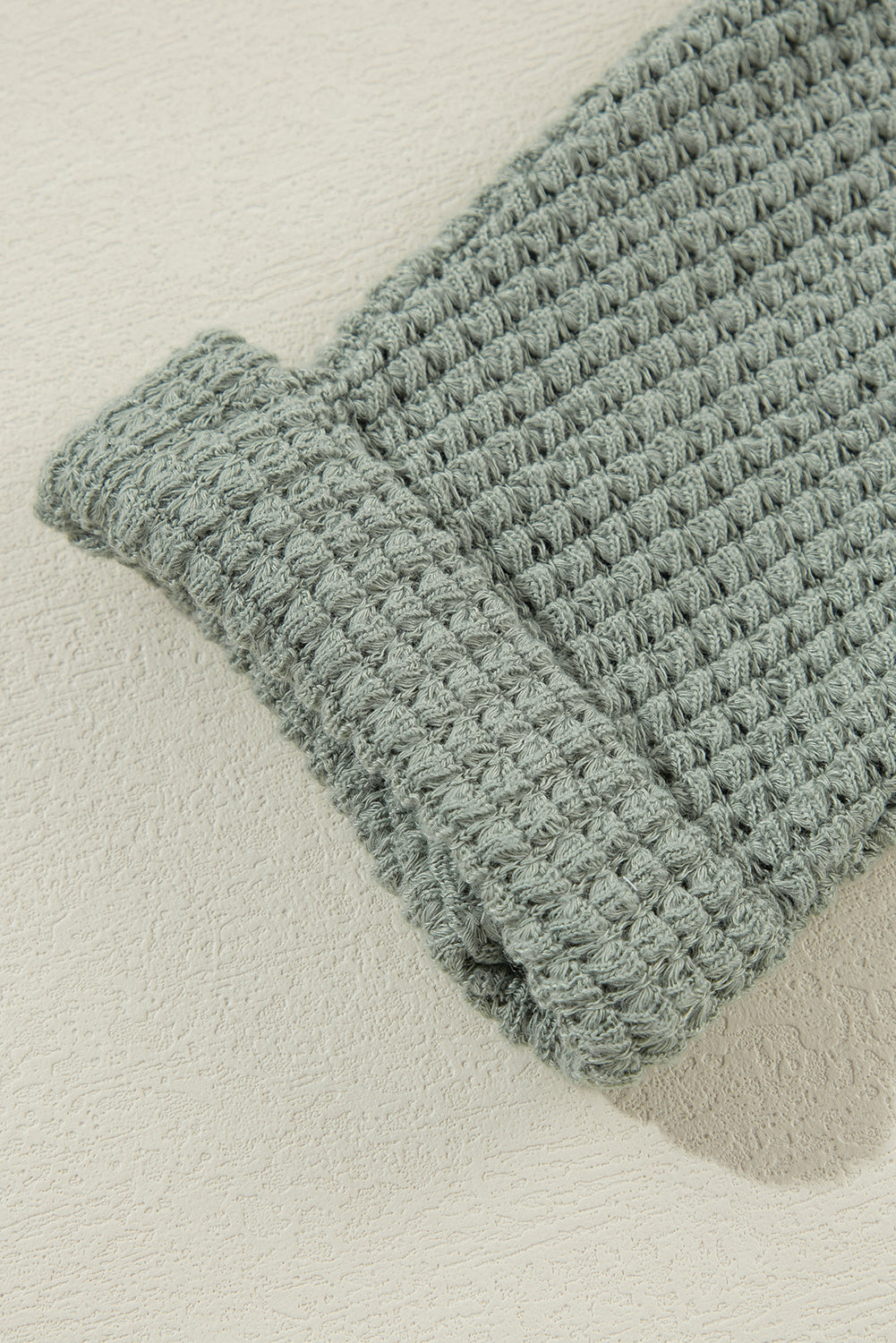Laurel grüner waffelstrick cardigan mit offener front