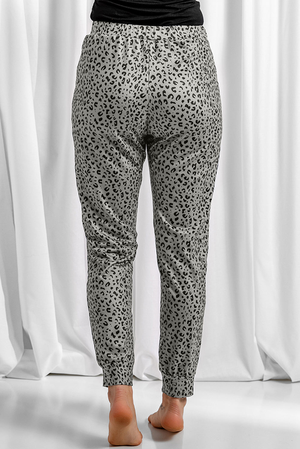 Khaki breezy leopard jogginghose