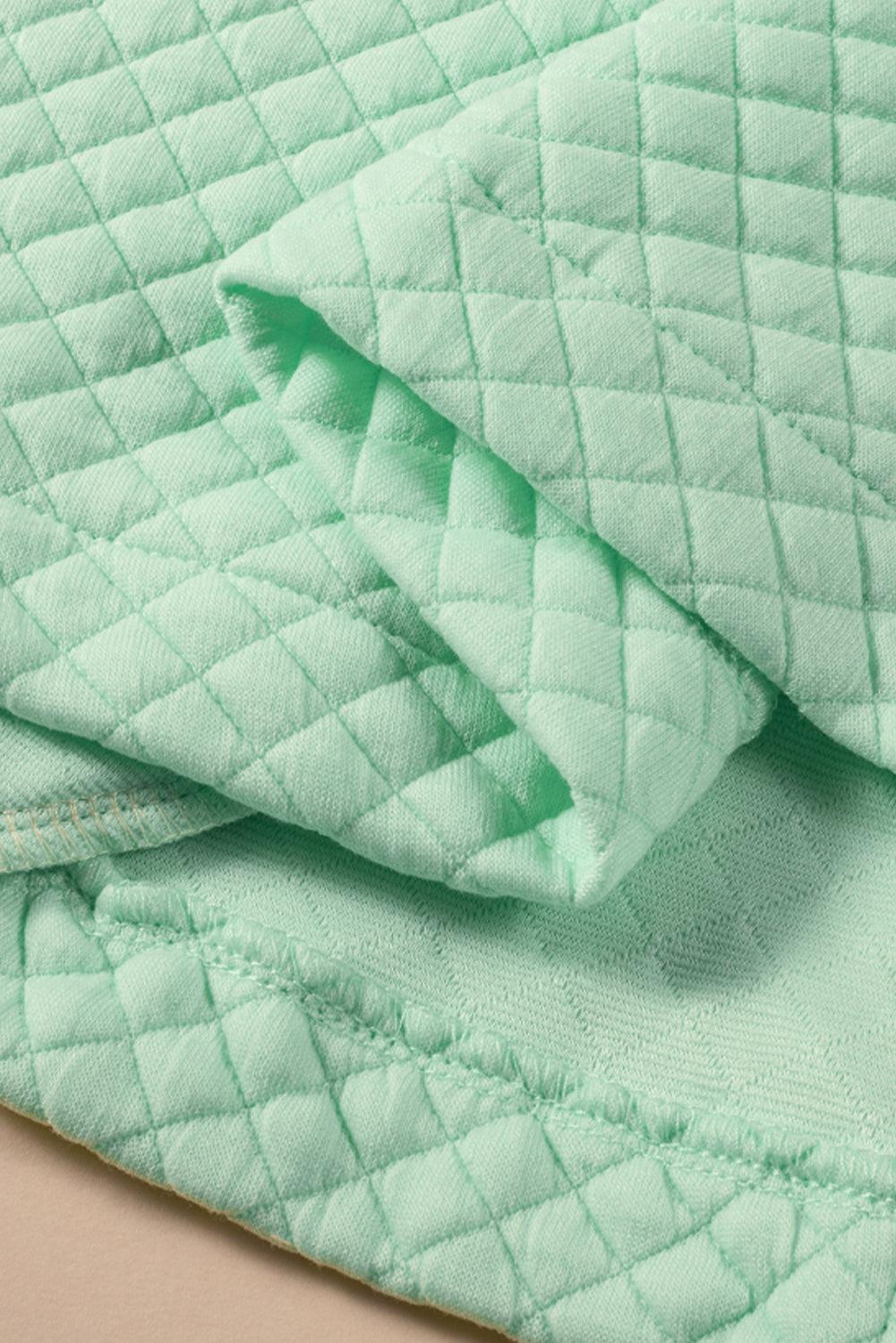 Grüne farbe block patchwork klappe tasche gesteppt jacke