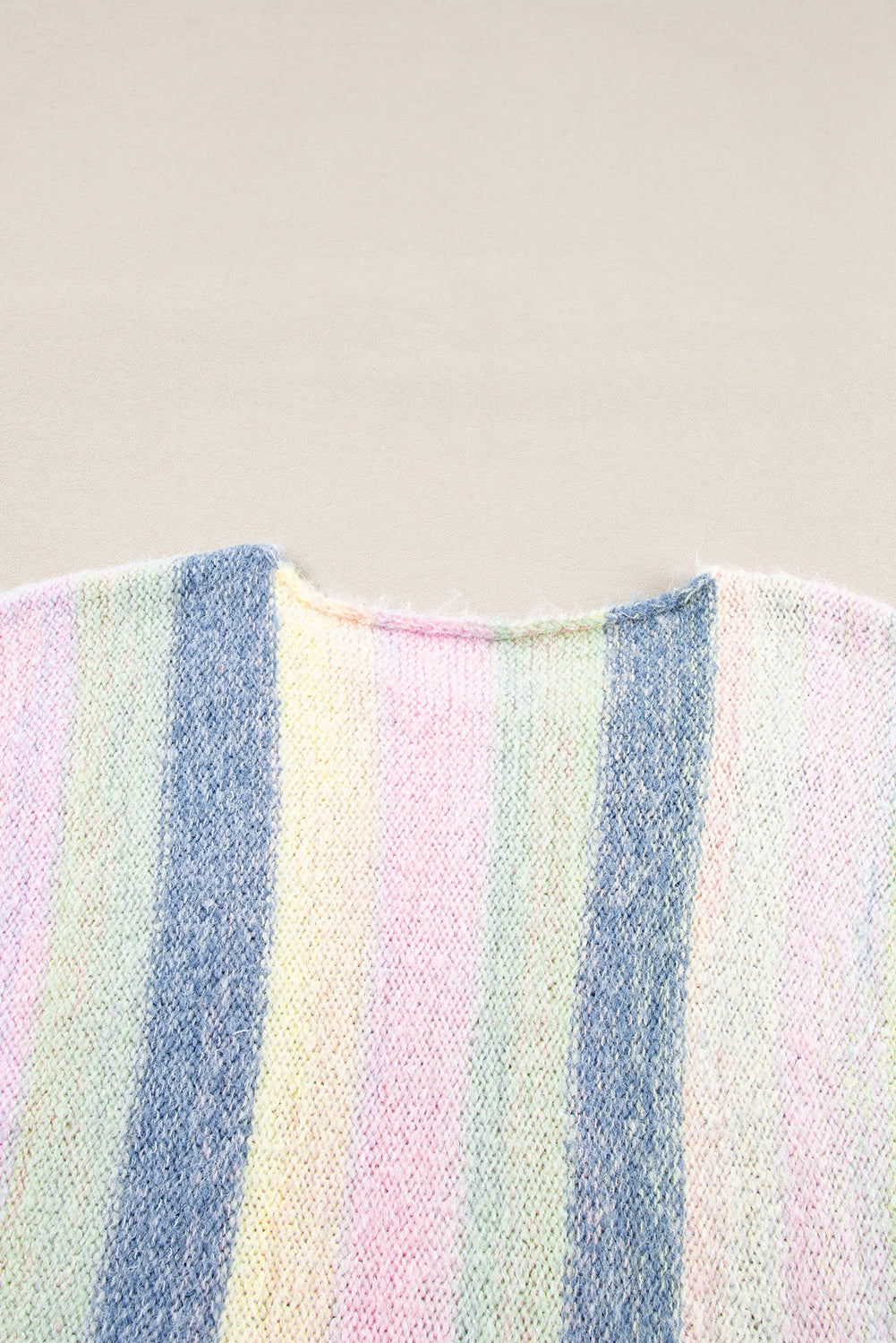 Lila farbe block fransen drop shoulder tunika pullover