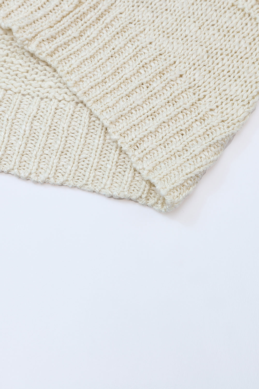 Apricot lässige strickjacke mit dolman-ärmeln und hohlsaum