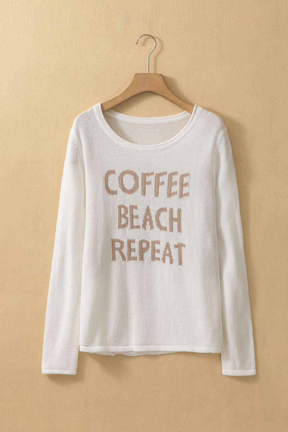Weißer coffee beach repeat grafik-pullover