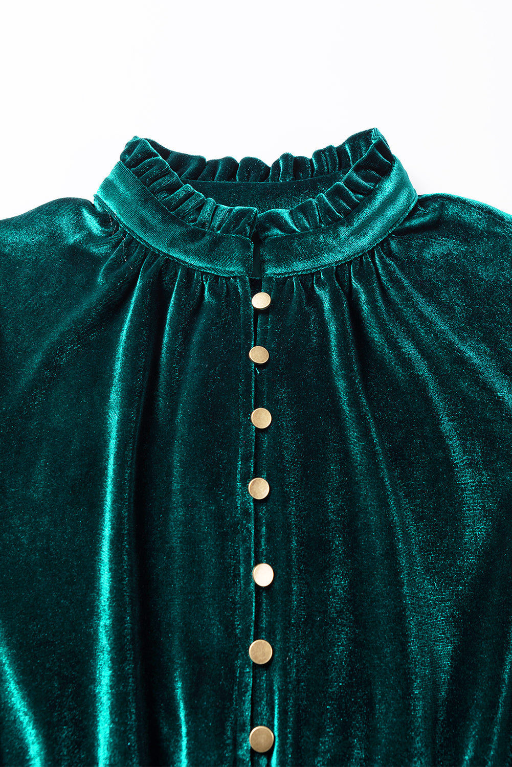 Skobeloff minikleid aus samt mit geraffter knopfleiste