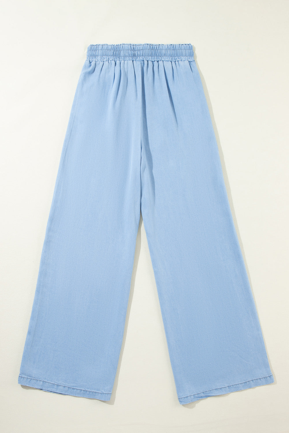Myosotis kordelzug hohe taille weites bein denim-hose