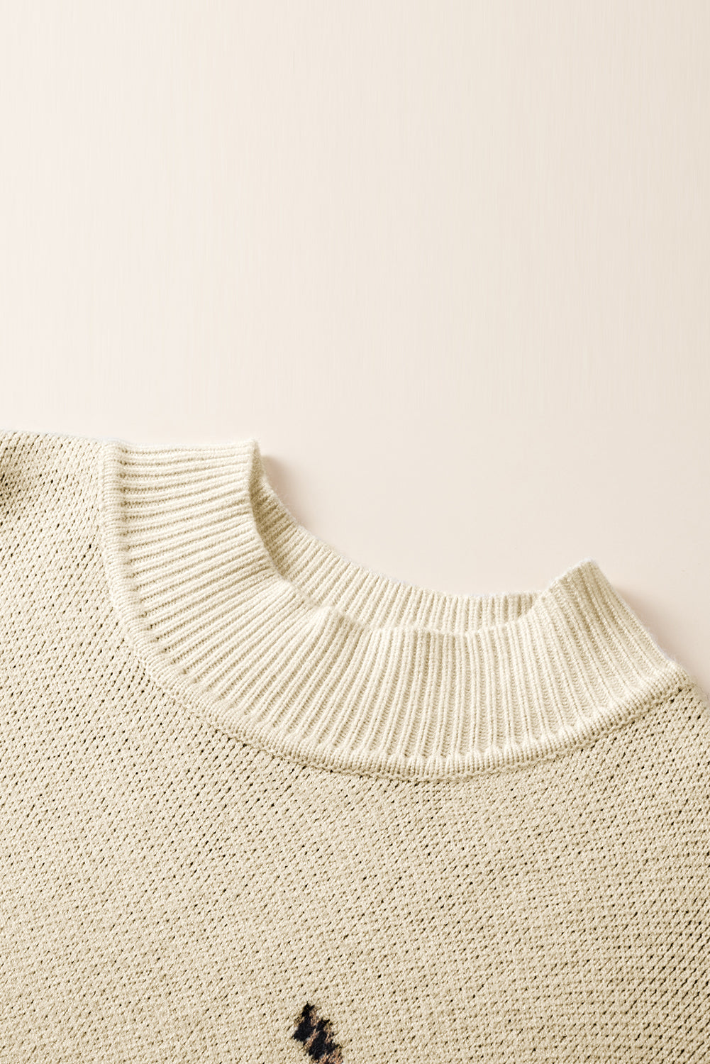 Pergament lebendiger geparden-print pullover mit hohem ausschnitt und geteiltem saum