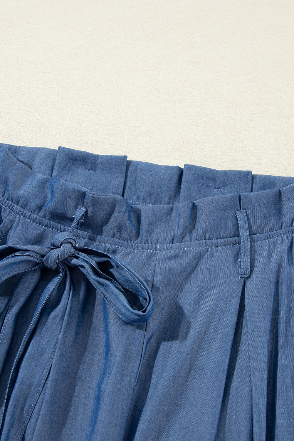Wild wind belted frilly taille wide leg loose pants
