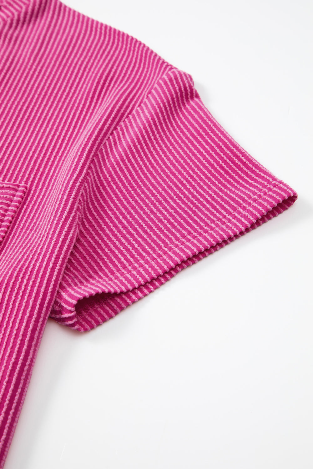 Rosa corded knit pocketed loose fit t shirt
