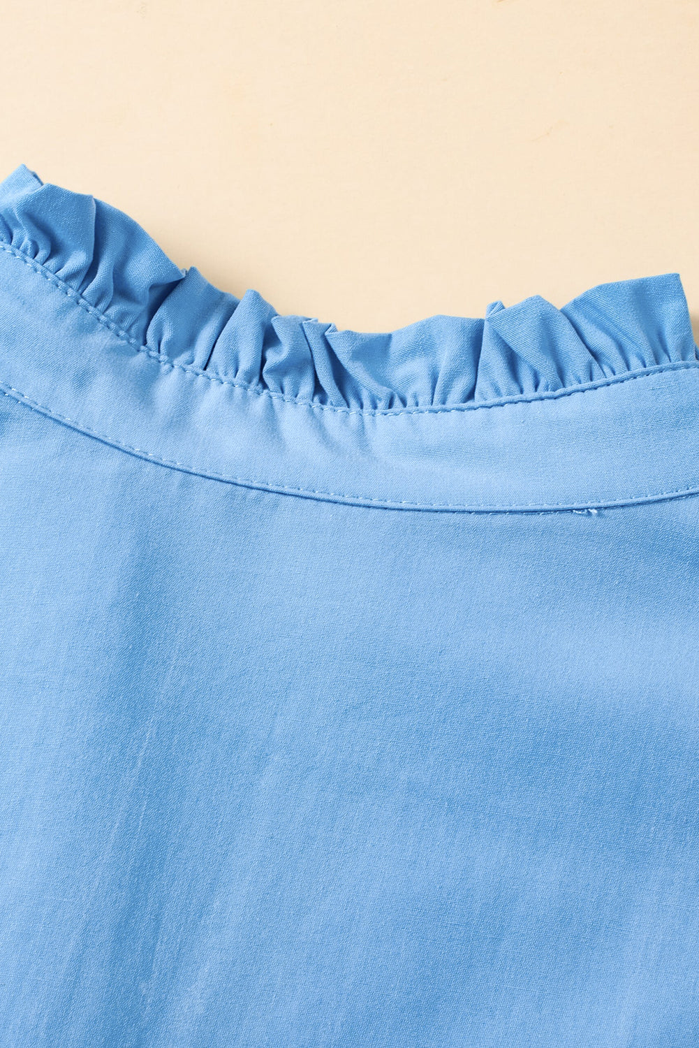 Beau blue ric rac colorblock flutter sleeve v neck tiered dress