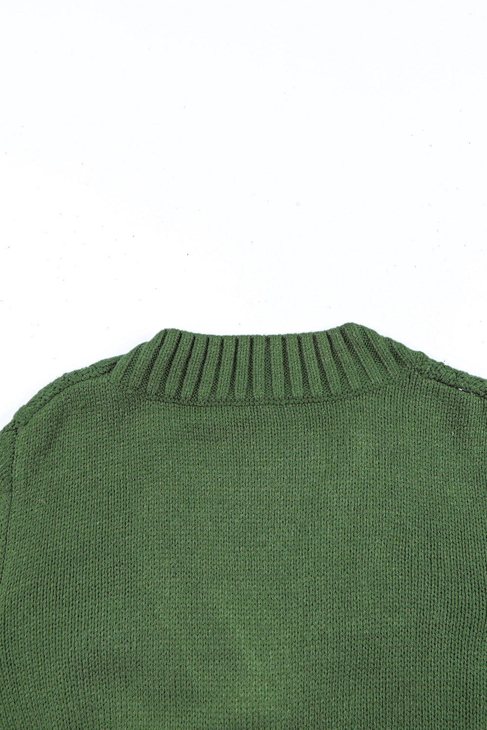 Grün fronttaschen knöpfe strukturierte strickjacke
