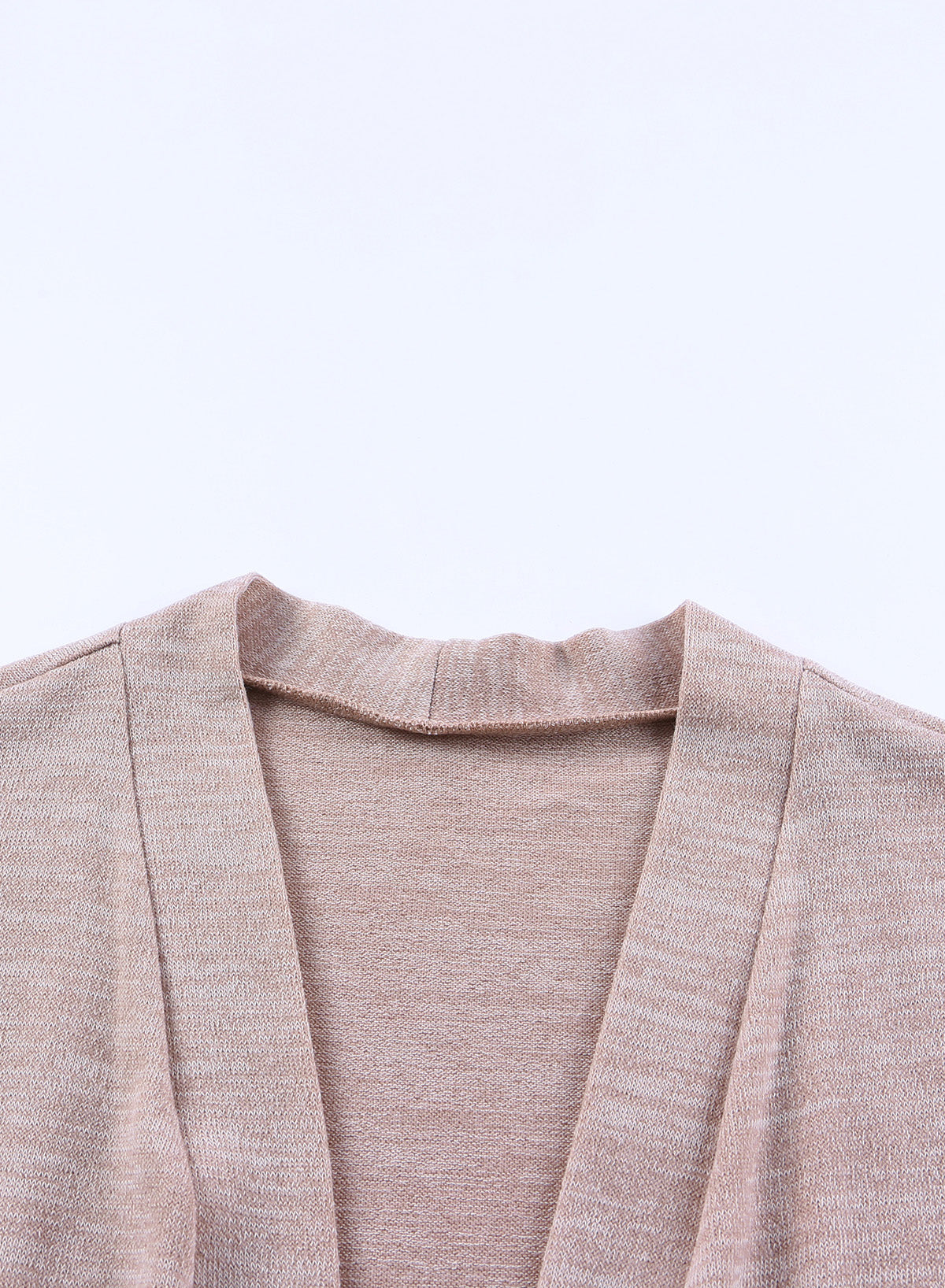 Rosa tunika mit offener vorderseite strickjacke mit taschen