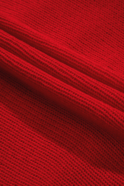 Racing red valentine love letter stickerei high neck pullover