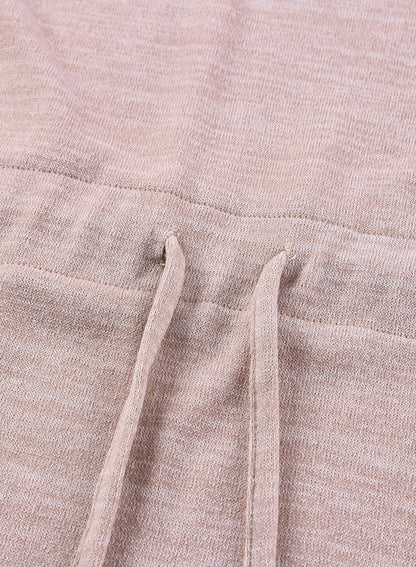 Rosa tunika mit offener vorderseite strickjacke mit taschen