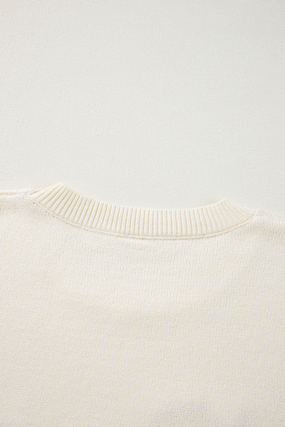 Apricot boo strickmuster gerippter rand drop shoulder pullover
