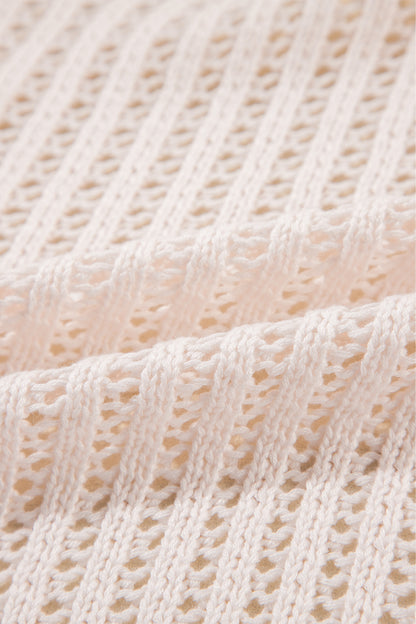 Jet stream gehäkelte drop shoulder strickjacke mit offener front