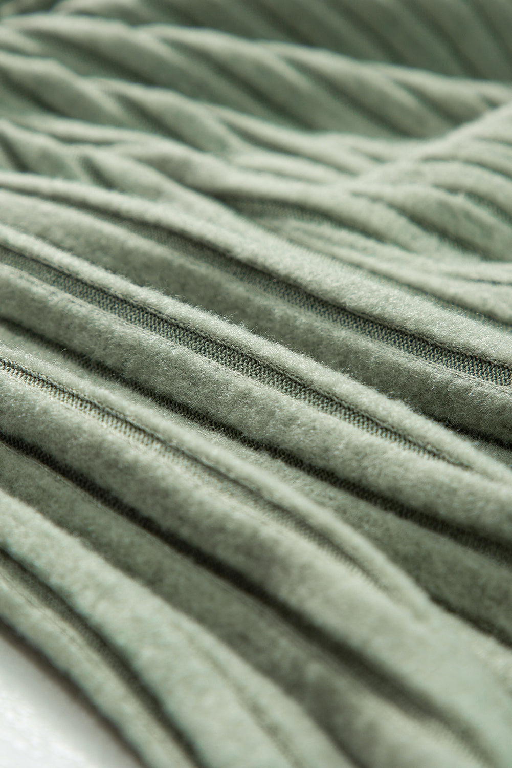 Grasgrün solide farbe gerippt kurzarm weites bein jumpsuit