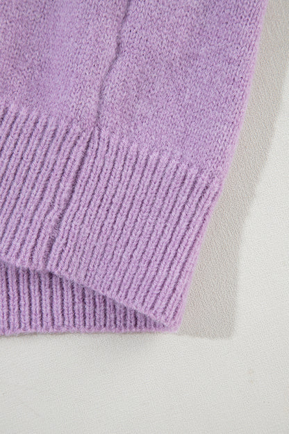 Grüner chevron colorblock strickpullover mit gerippten schultern