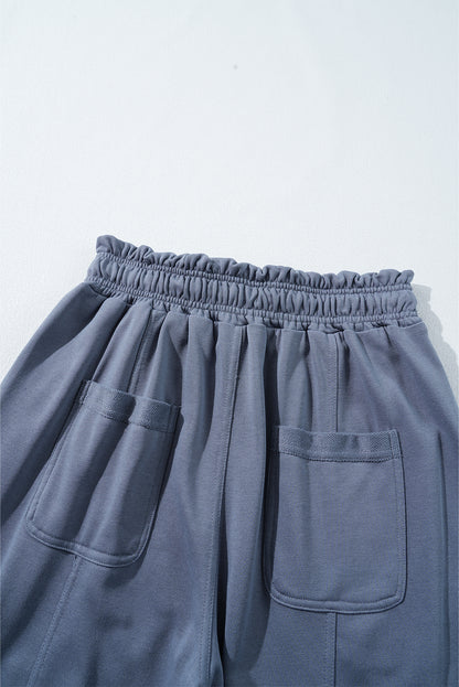 Wild wind mineral wash multi pockets lace-up waist harem hosen