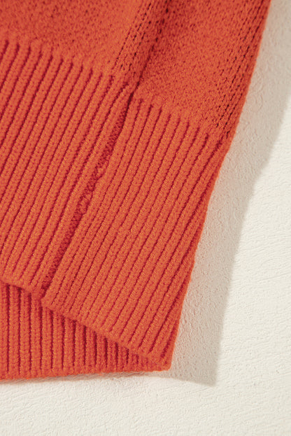 Orange halloween kürbis gesicht muster drop shoulder pullover