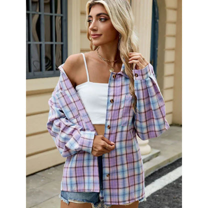 Milano damen karo bluse aus hochwertiger baumwolle