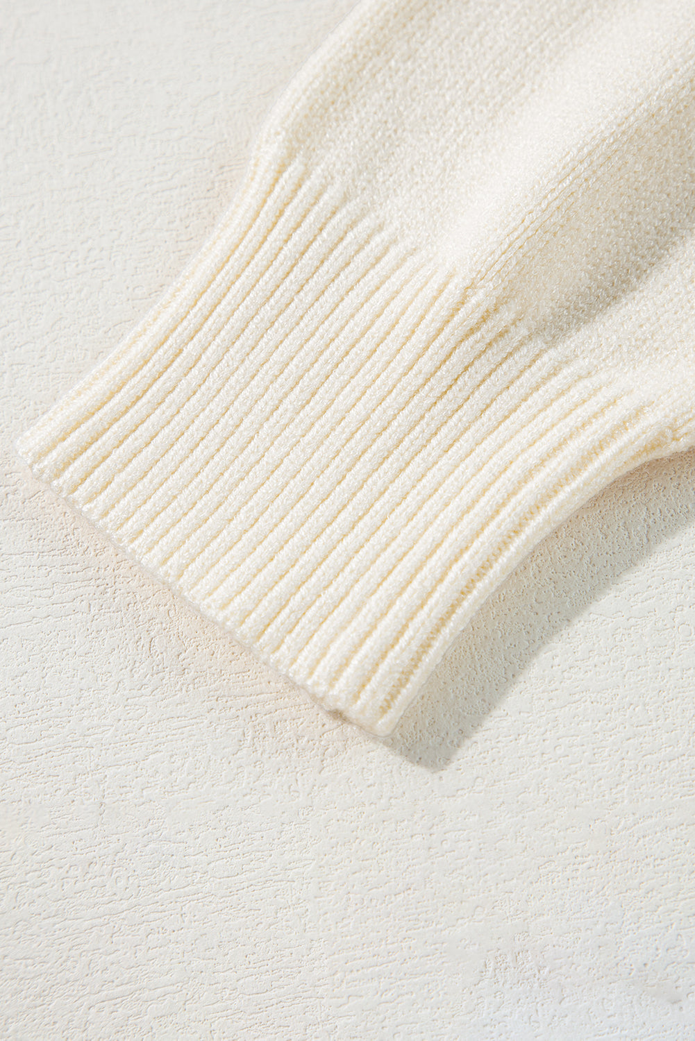 Apricot boo strickmuster gerippter rand drop shoulder pullover