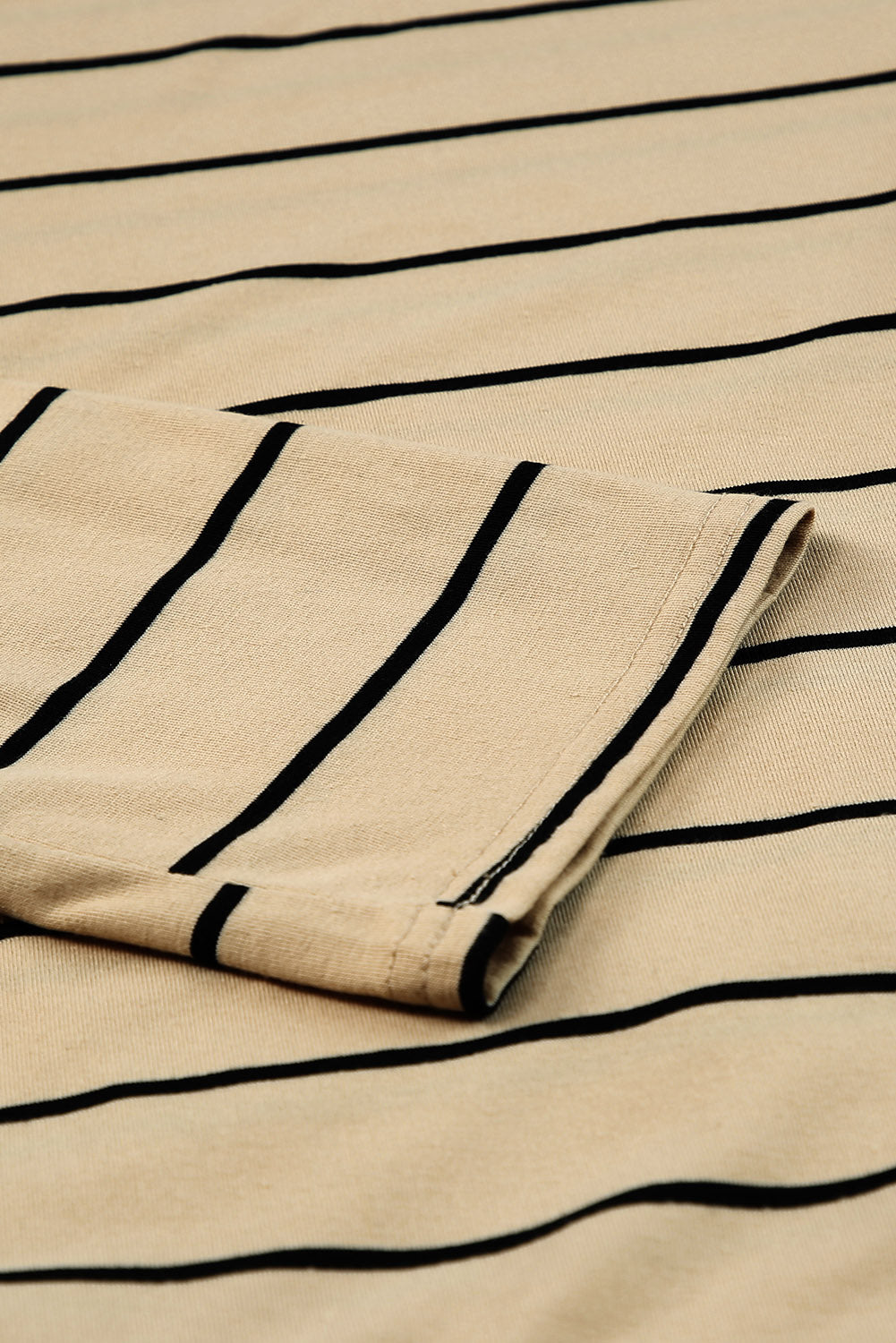 Apricot Gestreiftes Lässig geschlitztes langes Kleid
