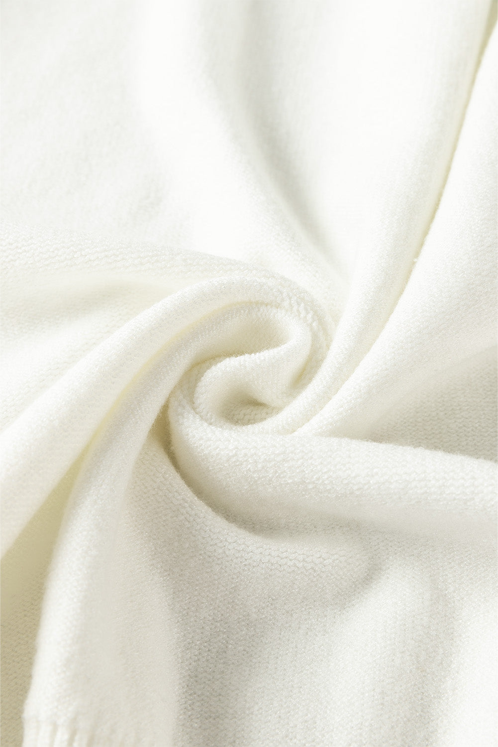 Weiße blume jacquared bubble sleeve open cardigan