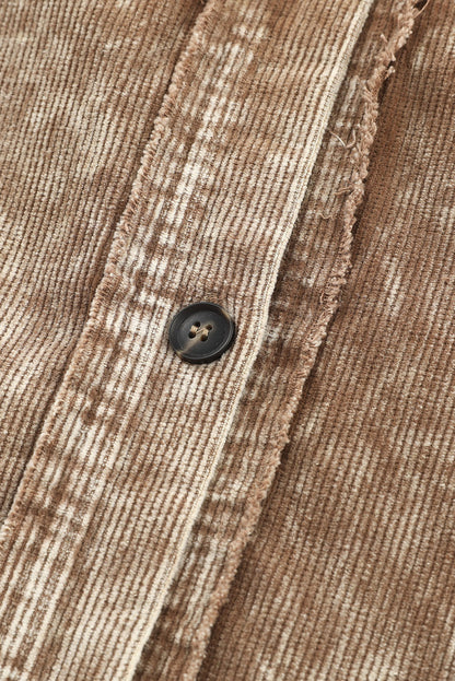 Khaki vintage distressed mineral wash übergroße jacken