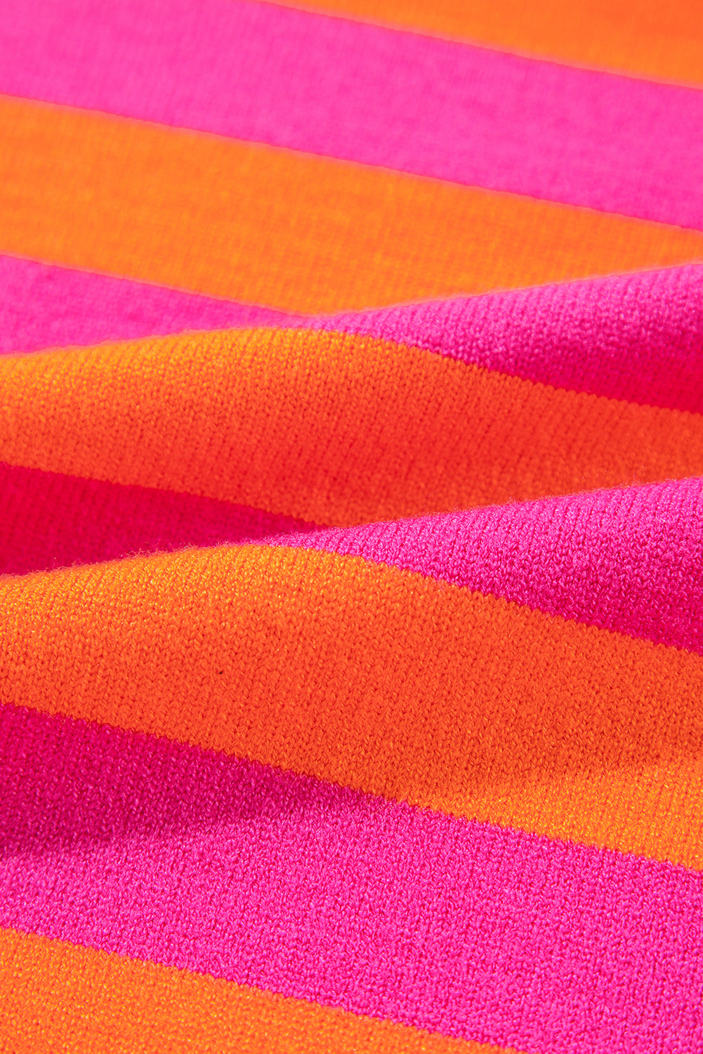 Rose stripe schulterpolster rundhals-pullover