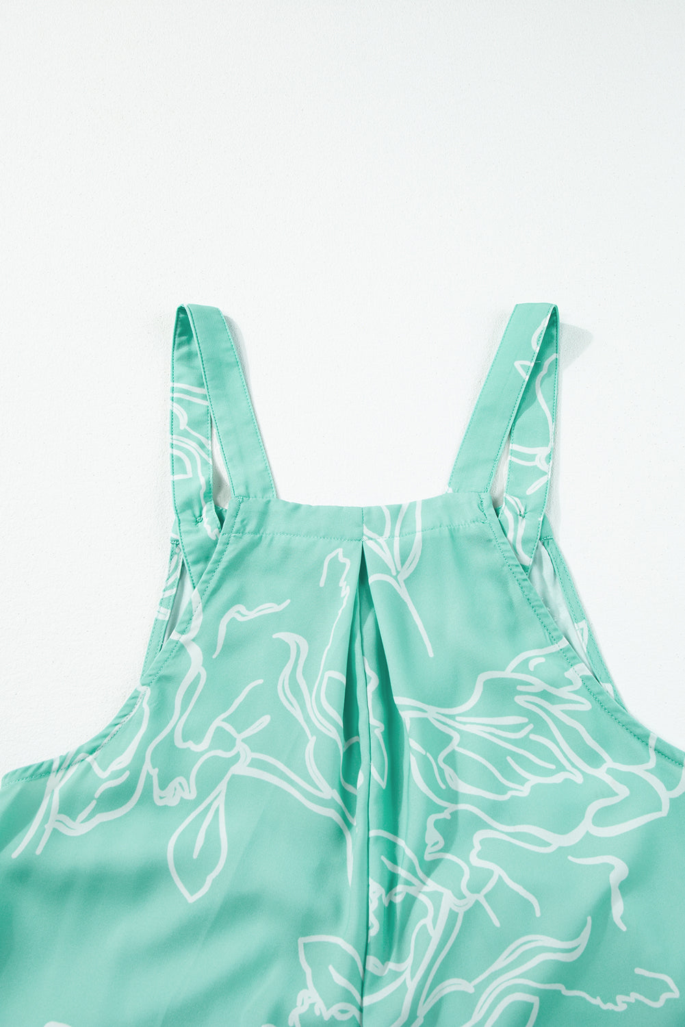 Moonlight jade bedruckter latz overall mit weitem bein