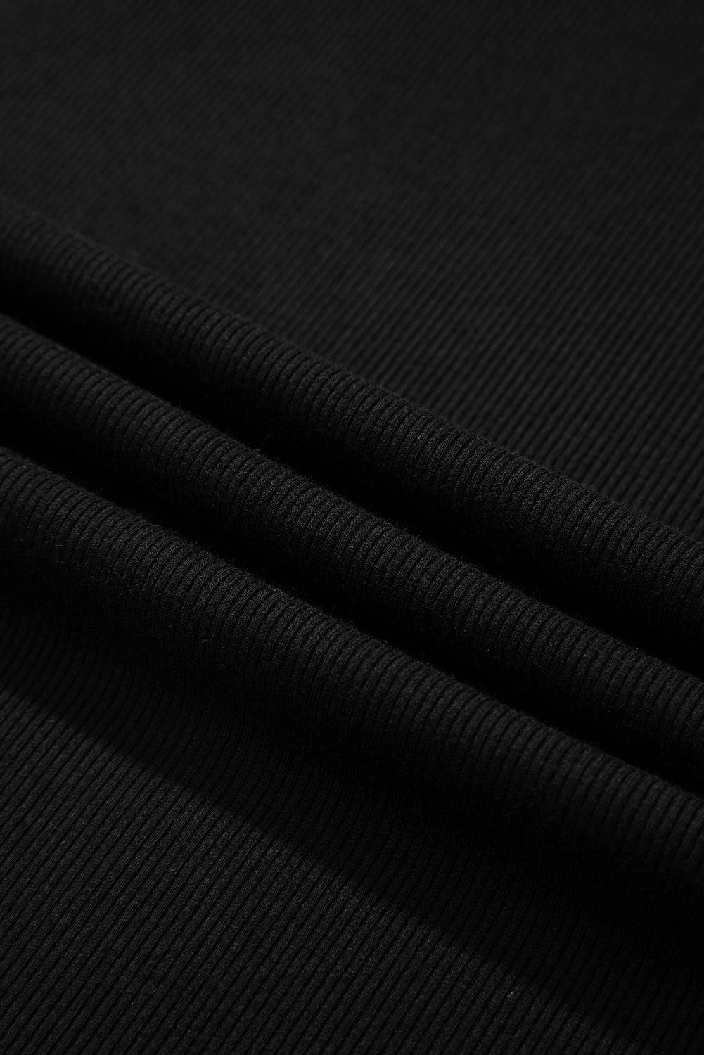 Schwarzes pailletten-läufer-ärmel u-ausschnitt mini-pullover-kleid
