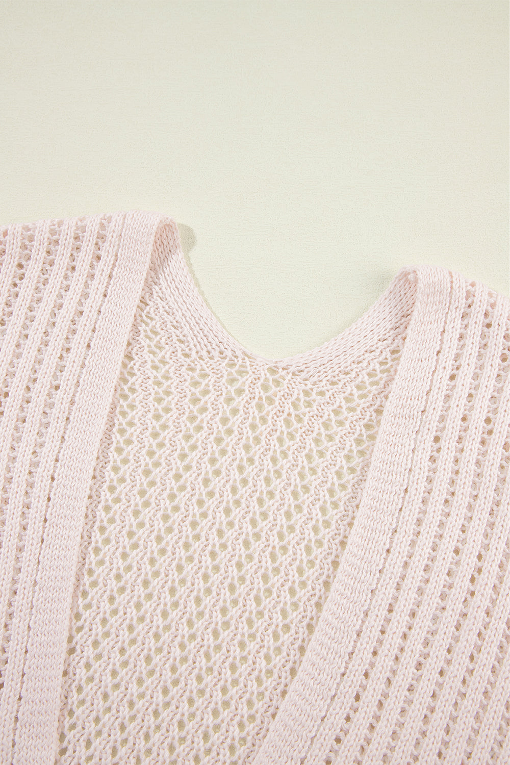 Jet stream gehäkelte drop shoulder strickjacke mit offener front