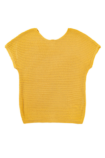 Ginger solid locker gestrickter pullover mit kurzen dolman-ärmeln