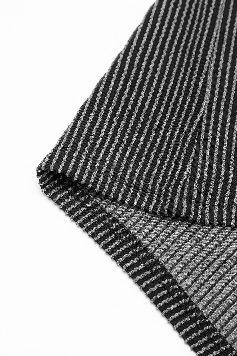 Dunkelgrauer gestreifter, geknoteter träger-romper mit taschen