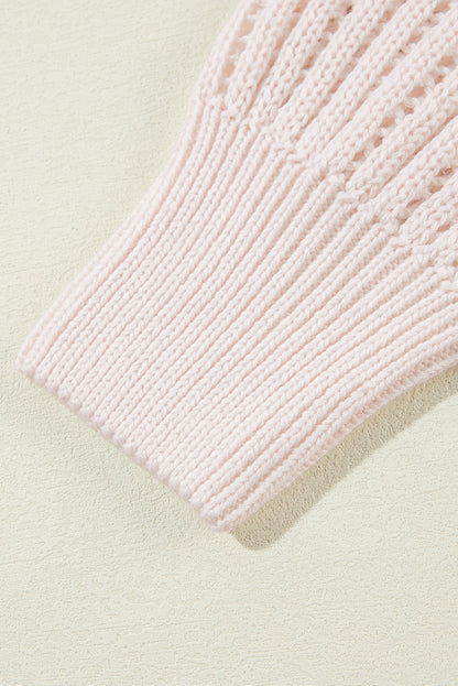 Jet stream gehäkelte drop shoulder strickjacke mit offener front