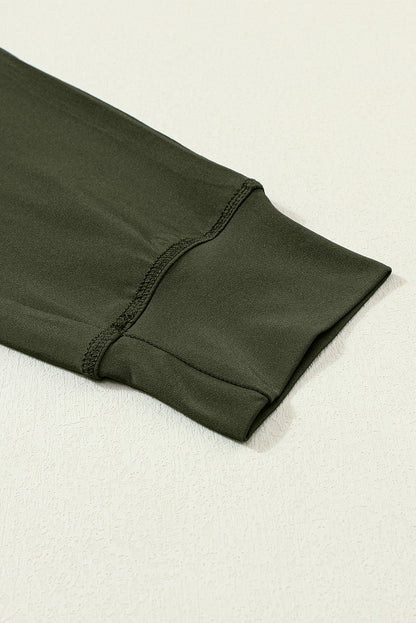 Moosgrüne jogginghose mit kordelzug an der taille