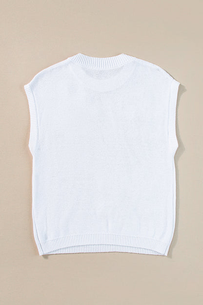 Weiß multi häkeln blume stricken kurze ärmel pullover tops